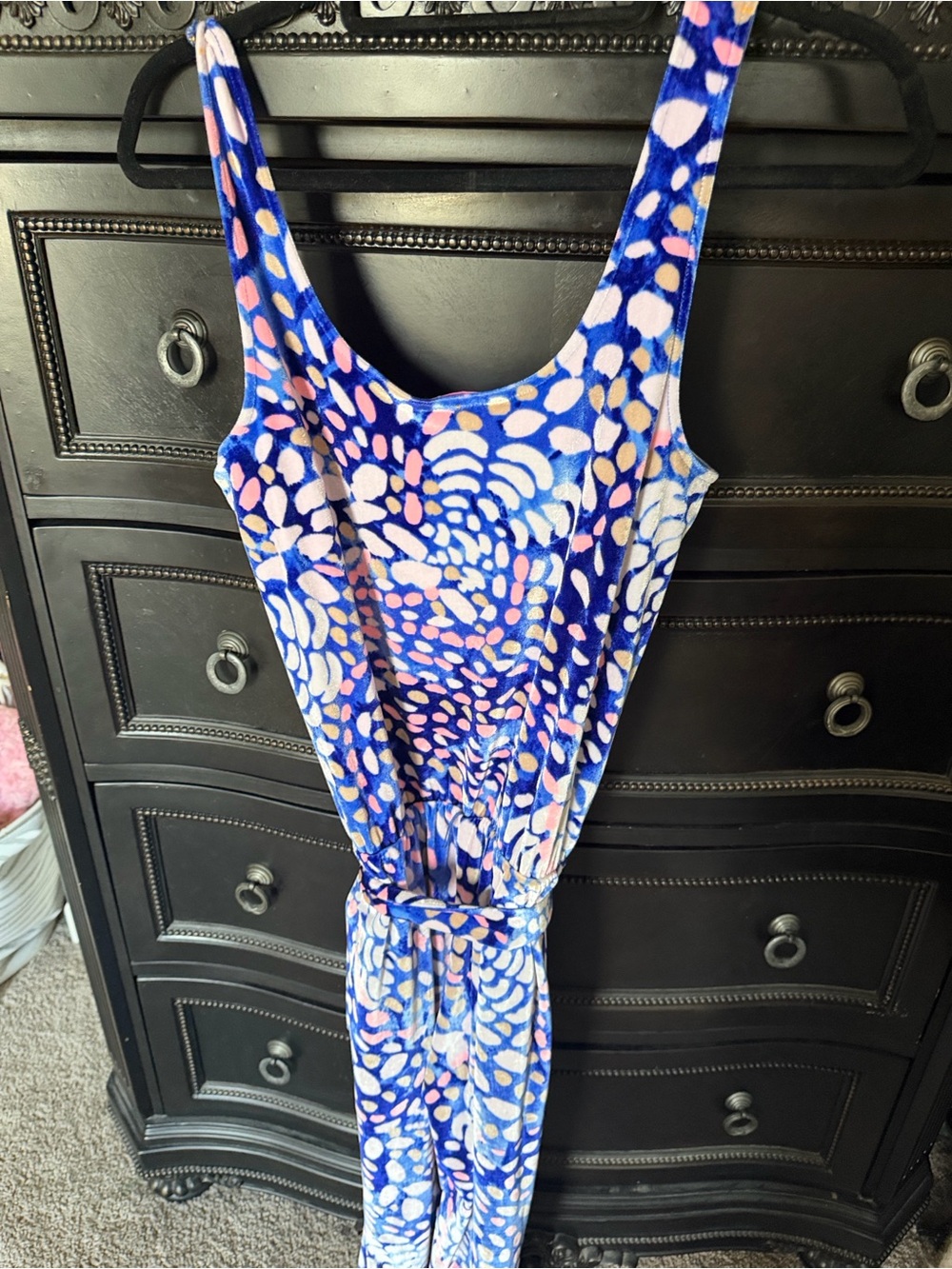 NEW Lilly Pulitzer Nena Velour Jumpsuit Size S - Picture 9 of 9